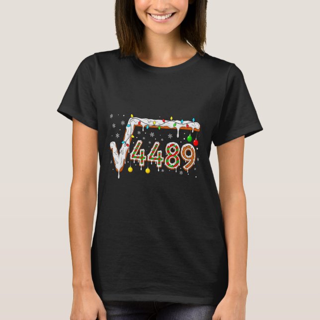 67 Meme Square Root 4489 Slang Math Teacher Funny  T-Shirt (Vorderseite)