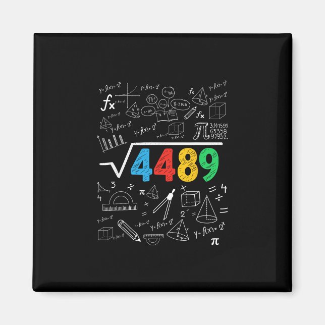 67 Meme Square Root 4489 Slang Six Seven Math Teac Magnet (Vorne)
