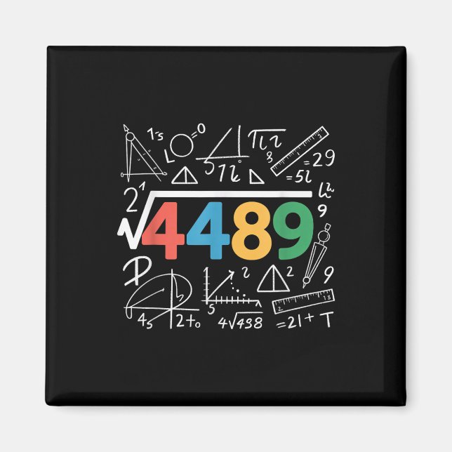 67 Meme Square Root 4489 Slang Six Seven Math Teac Magnet (Vorne)