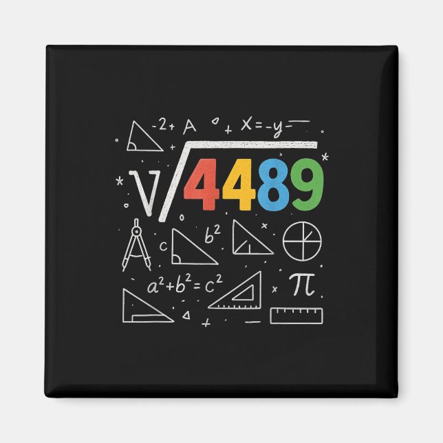 67 Meme Square Root 4489 Slang Six Seven Math Teac Magnet (Vorne)