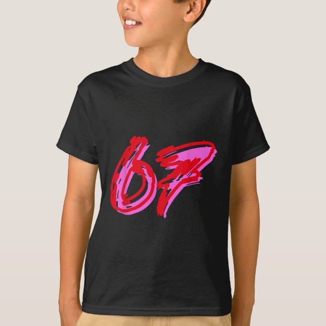 67 Meme  T-Shirt (Vorderseite)