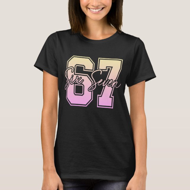 67 Meme T-Shirt - Funny Viral Number Graphic  (Vorderseite)