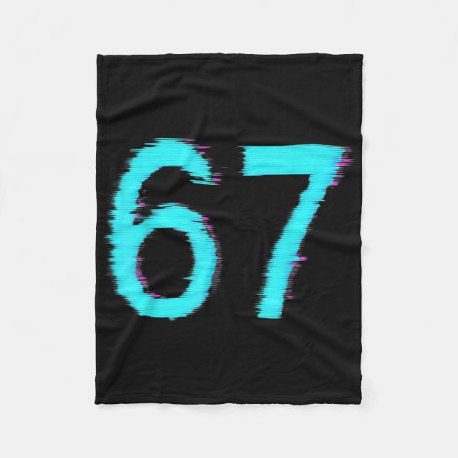 67 Meme Trend Gen Z Alpha Sechs Sieben 6 7  Fleecedecke (Vorderseite)