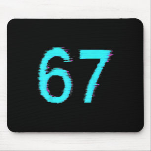 67 Meme Trend Gen Z Alpha Sechs Sieben 6 7  Mousepad