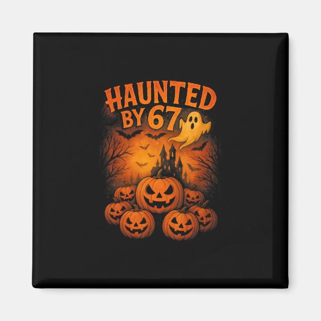 67 Meme Trendiger Geist Halloween Lustig Six Seven Magnet (Vorne)