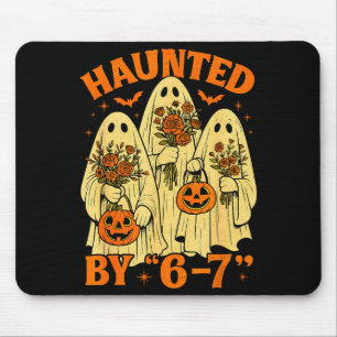 67 Meme Trendiger Geist Halloween Lustig Six Seven Mousepad