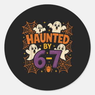 67 Meme Trendiger Halloween Lustig Six Seven Gen A Runder Aufkleber
