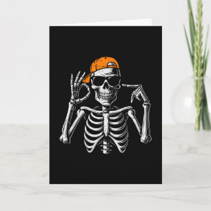 67 Meme Trendiger Skelett Halloween Lustig Six Sev Karte