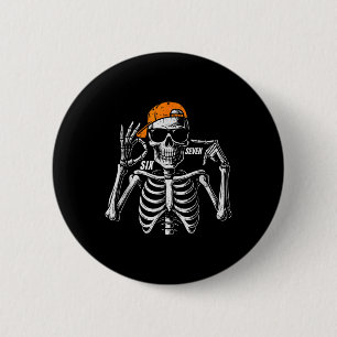 67 Meme Trendiges Skelett Halloween Lustig Six Sev Button