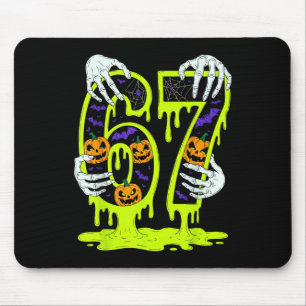 67 Meme Trendiges Skelett Halloween Lustig Six Sev Mousepad