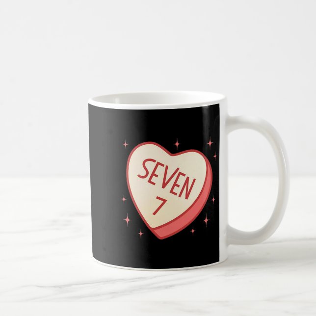 67 Meme Valentines Day Candy Heart Six Seven Match Kaffeetasse (Rechts)
