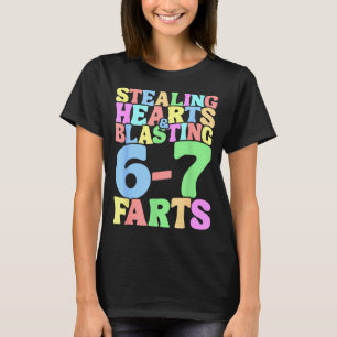67 Meme Valentinstag Sechs Sieben 6-7 Lustig Stehl T-Shirt