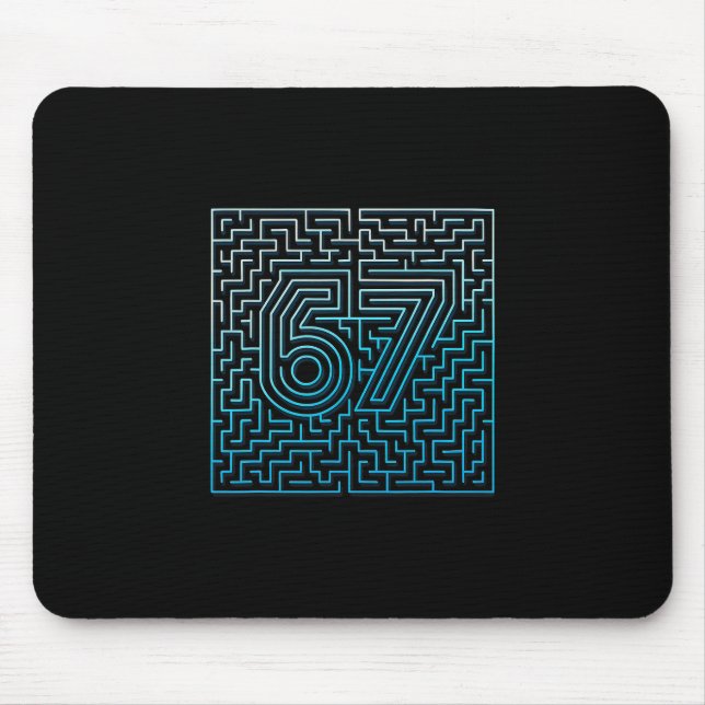 67 Meme Verstecktes Labyrinth Gen Z Alpha 6 7  Mousepad (Vorne)