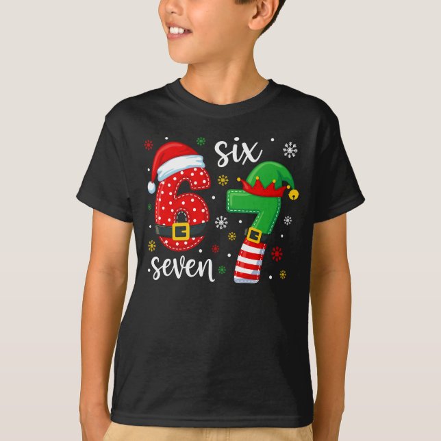 67 Meme Weihnachten T-Shirt (Vorderseite)