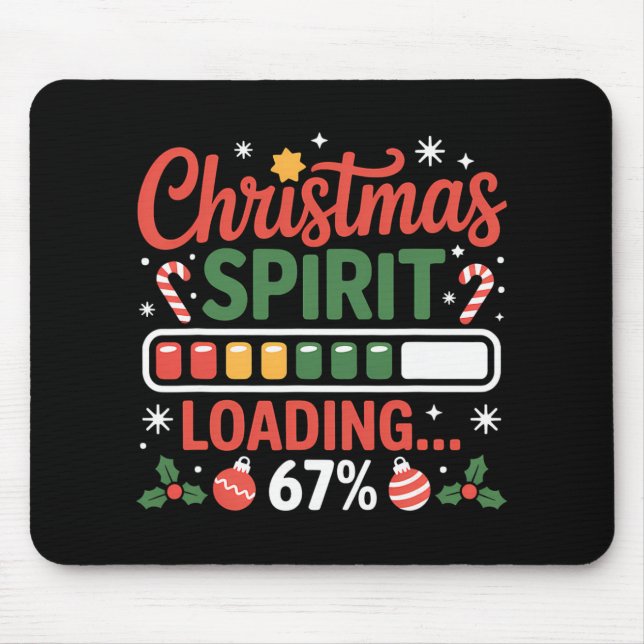 67 Meme Weihnachtsgeist lädt 67% Sechs Sieben Für Mousepad (Vorne)