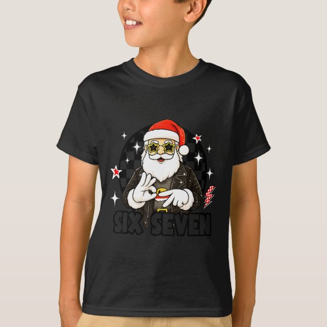 67 Meme Xmas Six Seven Santa 6 7 Christmas Men Wom T-Shirt (Vorderseite)