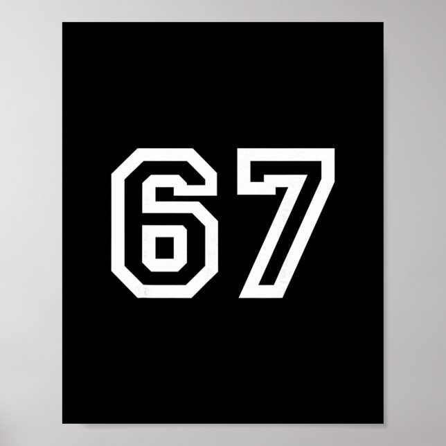 67 minimalistisches Design  Poster (Vorne)