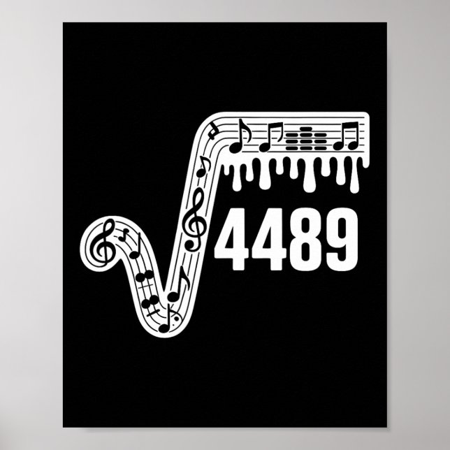 67 Music Drip Meme Square Root 4489 Slang Funny Ma Poster (Vorne)