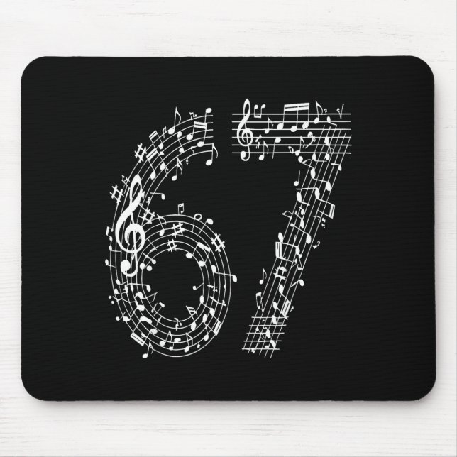 67 Music Meme Six Seven Music Teacher Musician  Mousepad (Vorne)