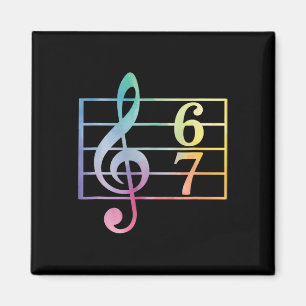 67 Musik Meme Slang Six Seven Musiklehrer Lustig Magnet