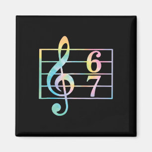 67 Musik Meme Slang Six Seven Musiklehrer Lustig Magnet