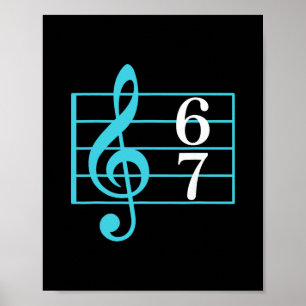 67 Musik Meme Slang Six Seven Musiklehrer Lustig  Poster