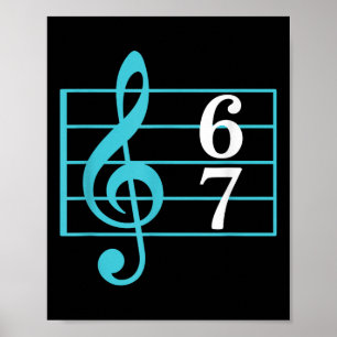 67 Musik Meme Slang Six Seven Musiklehrer Lustig  Poster