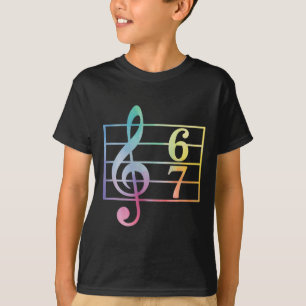 67 Musik Meme Slang Six Seven Musiklehrer Lustig T-Shirt
