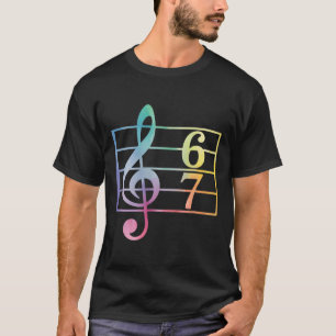 67 Musik Meme Slang Six Seven Musiklehrer Lustig T-Shirt