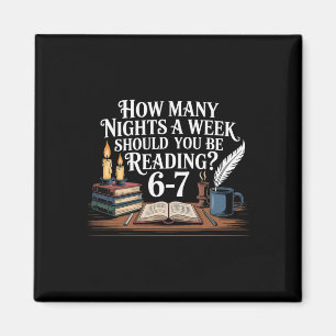 67 Nächte Lesememe für Bibliophile Englisch Magnet