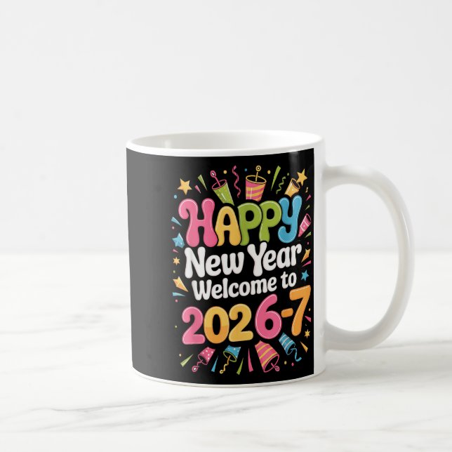 67 New Year's Eve - Happy New Year 2026-7 Funny 67 Kaffeetasse (Rechts)