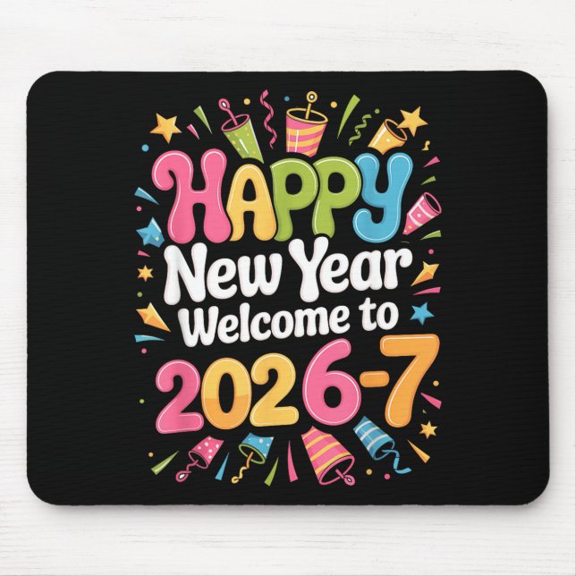 67 New Year's Eve - Happy New Year 2026-7 Funny 67 Mousepad (Vorne)