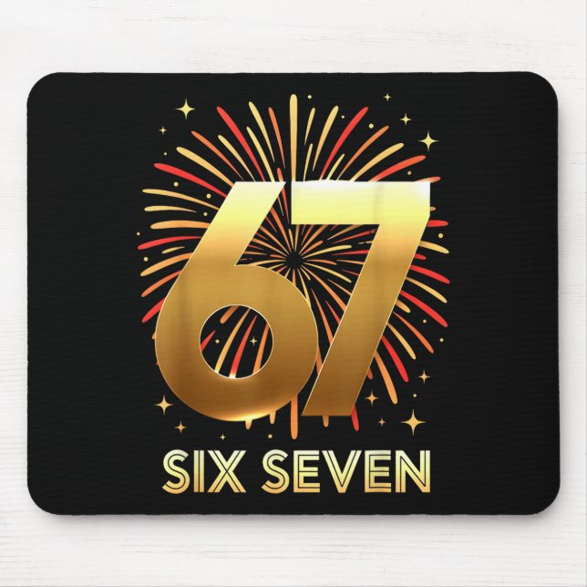67 New Years Eve Party Pajama Shirt 6 7 Meme 67 20 Mousepad (Vorne)