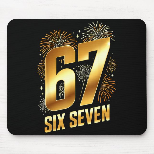 67 New Years Eve Party Pajama Shirt 6 7 Meme 67 20 Mousepad (Vorne)
