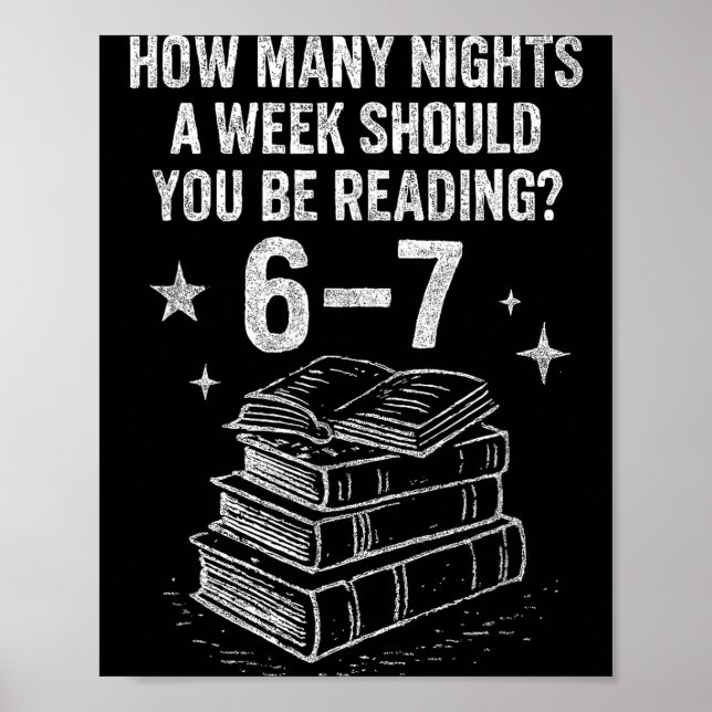 67 Nights Reading Meme For Bibliophiles Englieache Poster (Vorne)