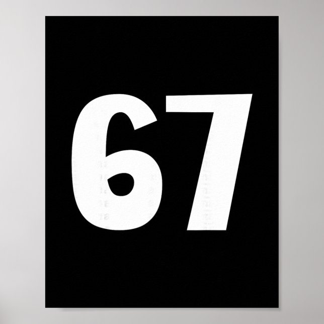 67 Number Sixty-seven Funny Meme Six Seven Matchin Poster (Vorne)