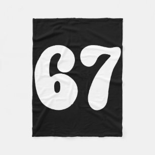 67 Nummer Sechs Sieben Lustiger Meme Slang Teen Ki Fleecedecke