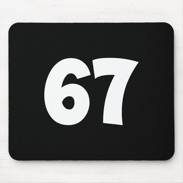 67 Nummer Siebenundsechzig Lustiger Meme-Schul-Tee Mousepad (Vorne)