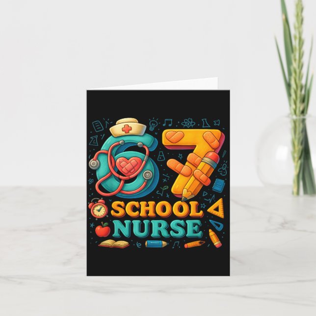 67 Nurse Days Funny Medical Back To School  Karte (Vorderseite)