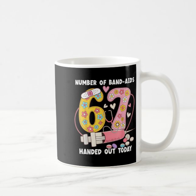 67 Nurse Meme Funny Six Seven Nursing Medical Scho Kaffeetasse (Rechts)