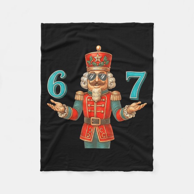 67 Nutcracker Six Seven Meme Christmas 6 7 Teens K Fleecedecke (Vorderseite)