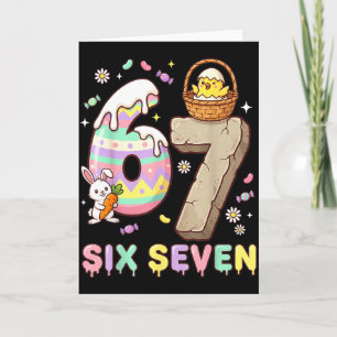 67 Ostern Six Seven Hase Küken Ostern Ei Lustig 6 Karte