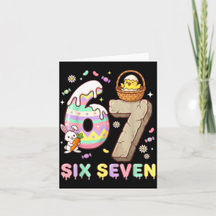 67 Ostern Six Seven Hase Küken Ostern Ei Lustig 6 Karte