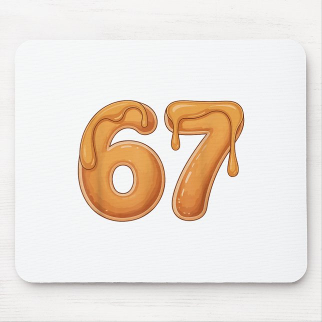 67 Pancake Meme Funny Six Seven Slang  Mousepad (Vorne)