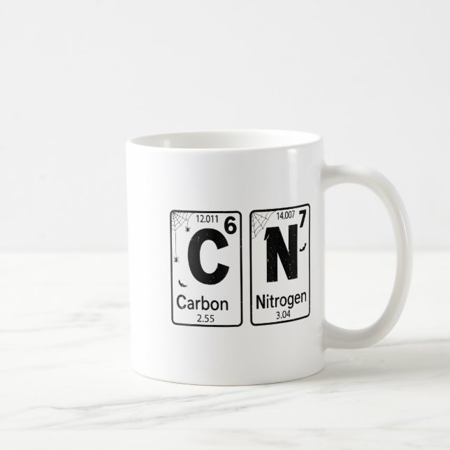 67 Periodic Table Halloween Costume Mad Scientist  Kaffeetasse (Rechts)