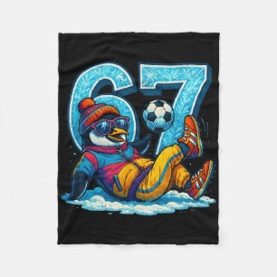67 Pinguin Fußball Lustiges Winter-Meme-Geschenk _ Fleecedecke