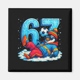 67 Pinguin Fußball Lustiges Winter Meme Geschenk _ Magnet