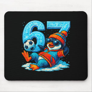 67 Pinguin Fußball Lustiges Winter Meme Geschenk _ Mousepad