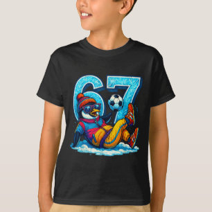 67 Pinguin Fußball Lustiges Winter Meme Geschenk T-Shirt