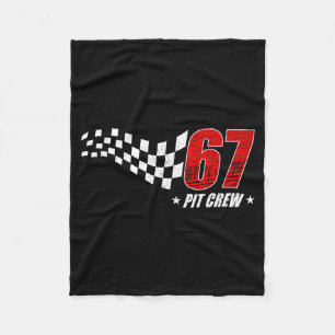 67 Pit-Crew Six Seven Racing Geburtstag Rennwagen Fleecedecke
